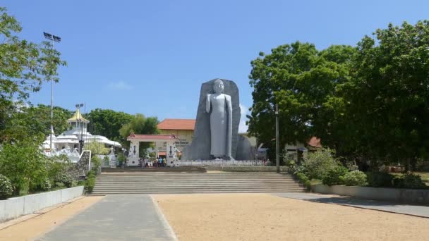 Estátua Buda Sri Vishnu Maha Devalaya Templo Dondra Sri Lanka — Vídeo de Stock