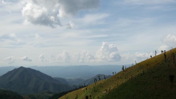 Paisaje Montaña Lapso Tiempo Norte Tailandia Asia — Vídeos de Stock