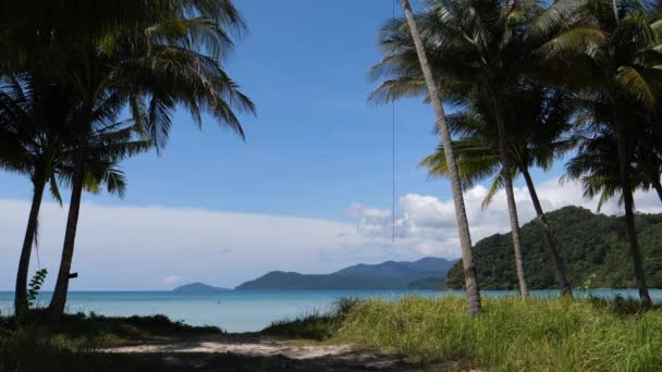 Caminho Para Praia Solitária Ilha Koh Chang Tailândia — Vídeo de Stock
