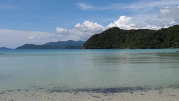 Samotna Plaża Wyspie Koh Chang Tajlandii — Wideo stockowe