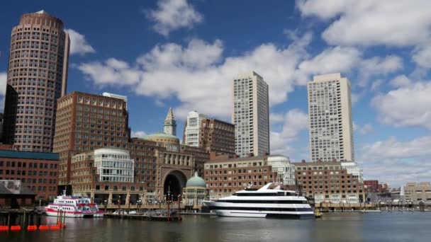 Time Lapse Boston Skyline Massachusetts Usa — Video