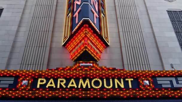 Sinal Teatro Paramount Boston — Vídeo de Stock
