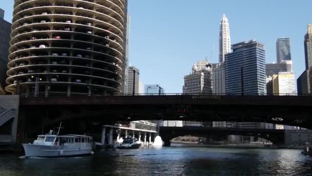 从芝加哥河看风景 — 图库视频影像