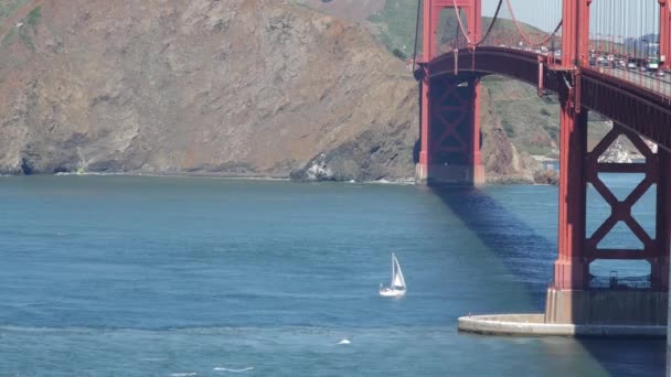 Közelkép Golden Gate Hídról San Franciscóban — Stock videók