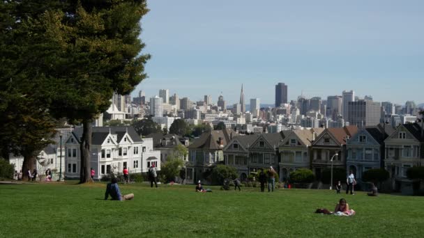 San Francisco Boyalı Kadınlar Alamo Meydanı — Stok video