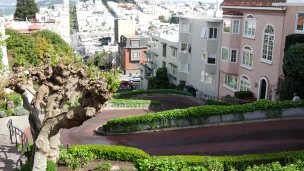 Inclinez Vous Célèbre Rue Lombard Crooked San Francisco — Video