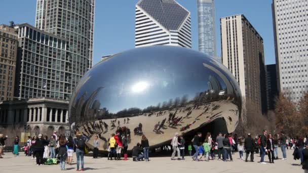 Wolkenpoort Bean Chicago — Stockvideo