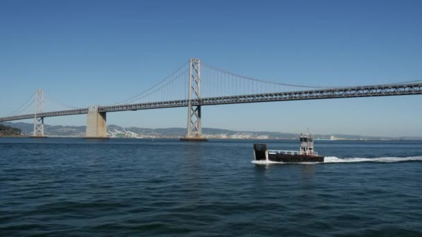 Nave Puente Oakland Bay San Francisco — Vídeo de stock