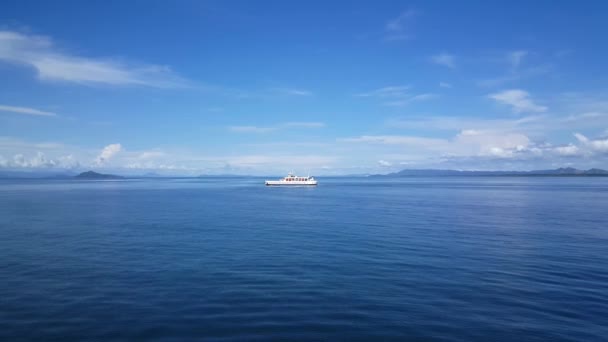 Kjører Annen Ferge Mens Den Seiler Fra Paquera Til Puntarenas – stockvideo