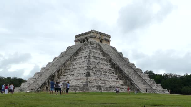 Carvings Myan Ruin Yucatn Mexico — Stock Video