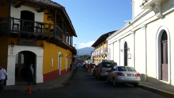 Scena Strada Granada Nicaragua — Video Stock