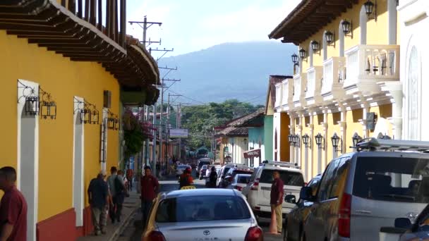 Scena Strada Granada Nicaragua — Video Stock