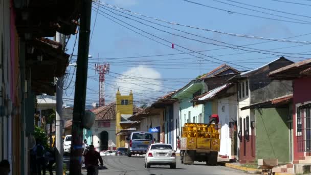 グラナダのストリートシーンニカラグア — ストック動画