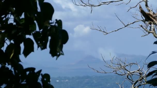 Masaya Volcano View Mombacho Volcano Nature Reserve — Stock Video