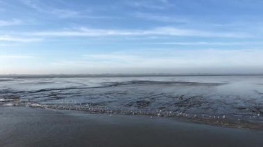 Hollanda, Friesland 'daki Wadden Denizi' ne yelken açmak.