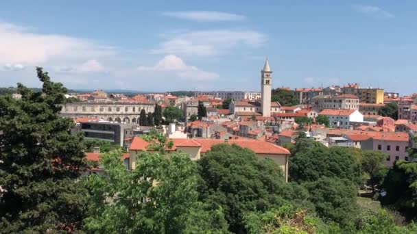 Uitzicht Vanaf Venetiaanse Vesting Pula Kroatië — Stockvideo