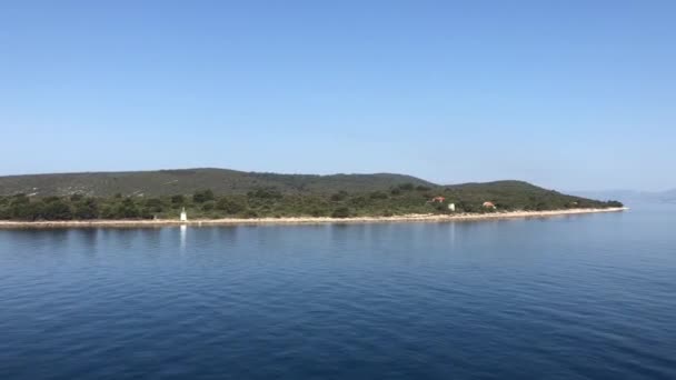 Llegando Supetar Isla Bra Croacia — Vídeo de stock