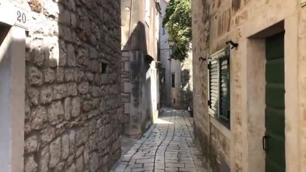 Spaziergang Durch Die Straßen Der Altstadt Von Stari Grad Kroatien — Stockvideo