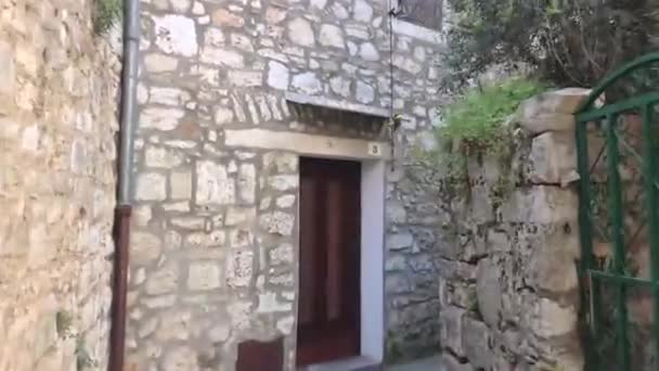 Spaziergang Durch Die Straßen Der Altstadt Von Stari Grad Kroatien — Stockvideo