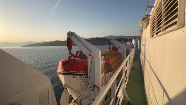 Barcos Salvavidas Ferry Croacia — Vídeos de Stock