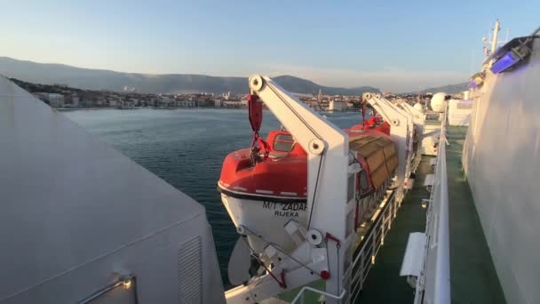 Barcos Salva Vidas Ferry Croácia — Vídeo de Stock