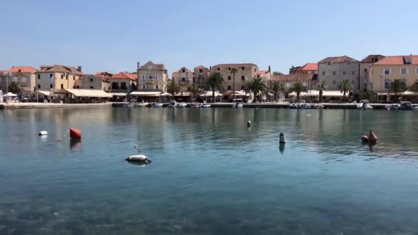 Rocky Coast Town Sutivan Island Bra Croatia — Stock Video