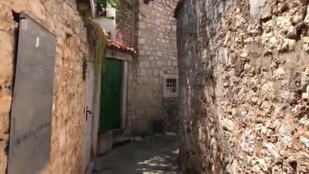 Costa Rocciosa Intorno Alla Città Sutivan Sull Isola Bra Croazia — Video Stock