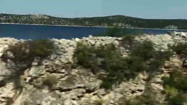 Driving Croatian Coast — Stock Video