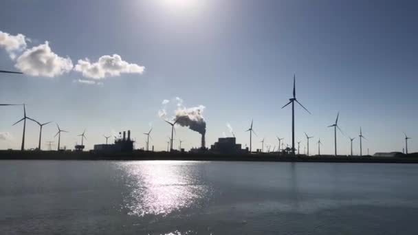 Opuštění Eemshaven Groningen Nizozemsko — Stock video