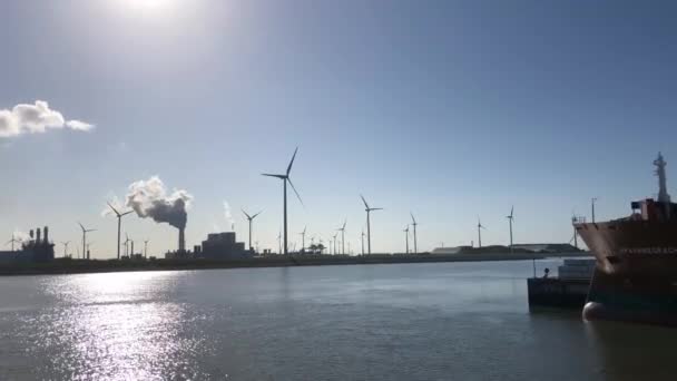 Départ Tôt Matin Eemshaven Groningue Pays Bas — Video