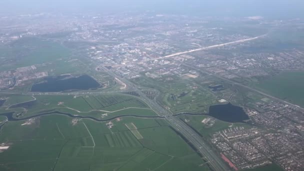 Взлет Аэропорта Амстердама Схипхол Нидерландах — стоковое видео