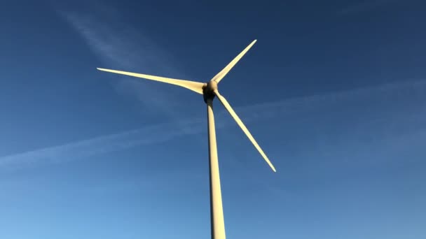 オランダのEemshaven Groningenの風車 — ストック動画