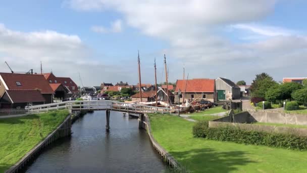 Canal Workum Frisia Países Bajos — Vídeos de Stock