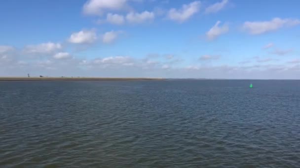 Ιστιοπλοΐα Στη Θάλασσα Wadden Στο Friesland Ολλανδία — Αρχείο Βίντεο