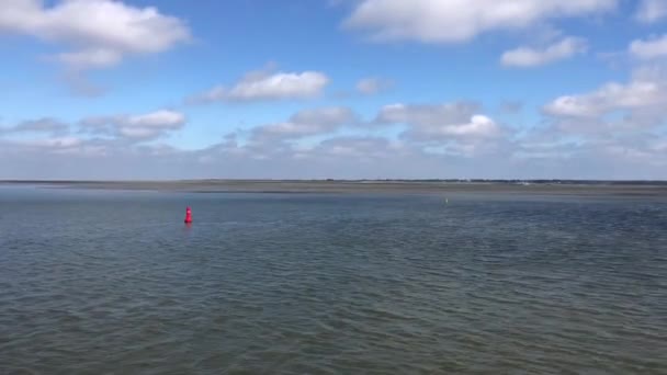 Sailing Wadden Sea Friesland Netherlands — стоковое видео