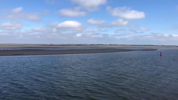 Sailing Wadden Sea Friesland Netherlands — стоковое видео