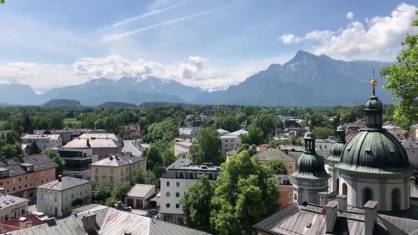 Pan Van Sankt Erhard Kerk Salzburg Oostenrijk — Stockvideo