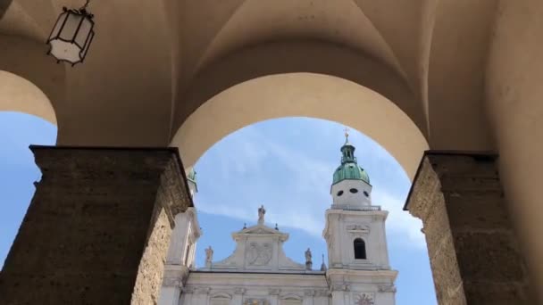 Marcher Vers Cathédrale Salzbourg Salzbourg Autriche — Video