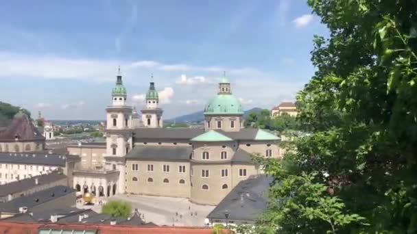 Paseando Por Casco Antiguo Salzburgo Austria — Vídeos de Stock