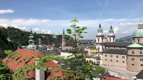 Зальцбурзький Собор Зальцбурзі Австрія — стокове відео