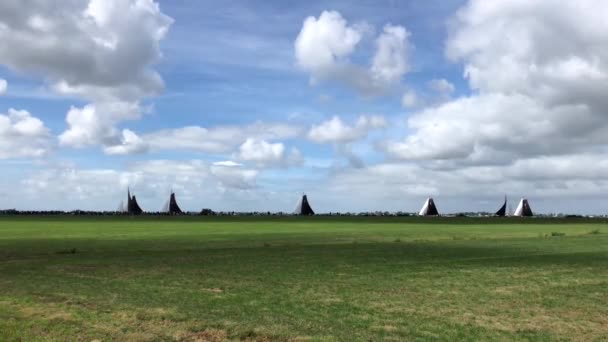 Skutsjesilen Friesland Niederlande — Stockvideo