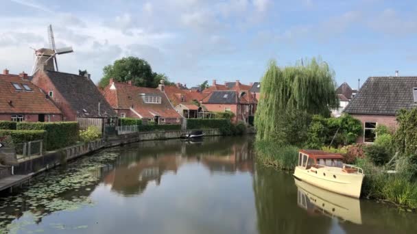 Kanaal Winsum Groningen Nederland — Stockvideo