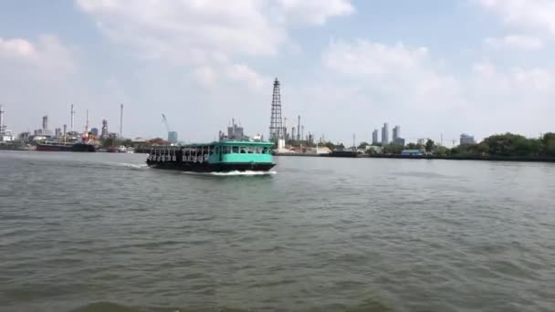 Traghetti Sul Fiume Chao Phraya Bangkok Thailandia — Video Stock