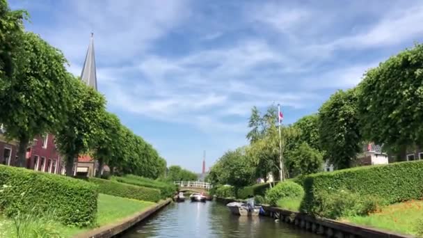 Canal Ijlst Friesland Netherlands — Stock Video