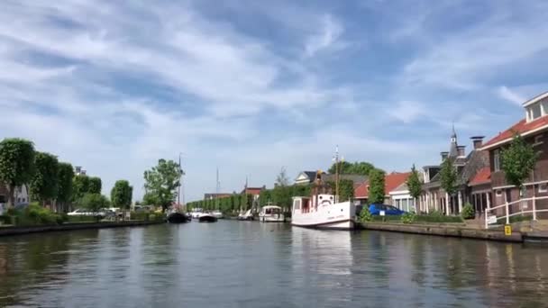 Canal Ijlst Frisia Países Bajos — Vídeo de stock
