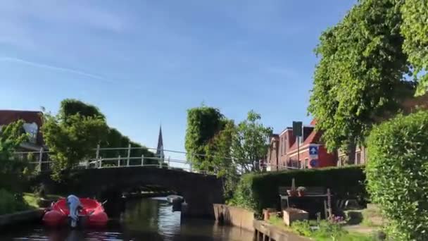 Canal in IJlst, Friesland Nizozemsko
