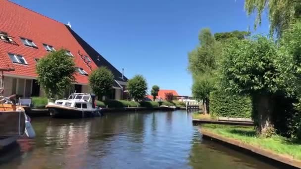 Sailing Oppenhuizen Friesland Netherlands — Stock Video