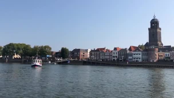 Ferry Deventer Overijssel Netherlands — Stock Video