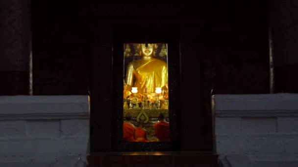 Monjes Rezando Templo Luang Prabang Laos — Vídeo de stock