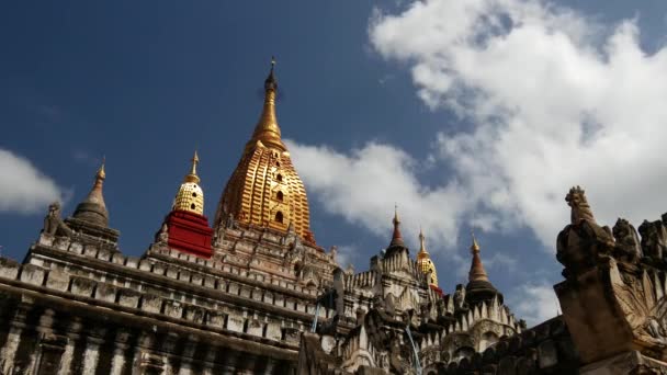 Czas Ucieka Świątyni Anandy Bagan Myanmar Birma — Wideo stockowe